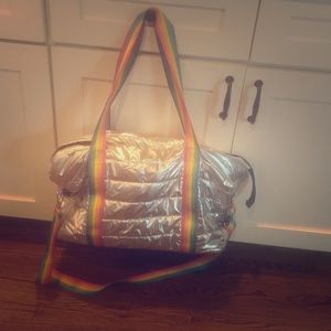 Top Trenz EUC Silver bag with rainbows straps